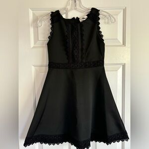 Rare Edition Girl black dress laced trim special occasion